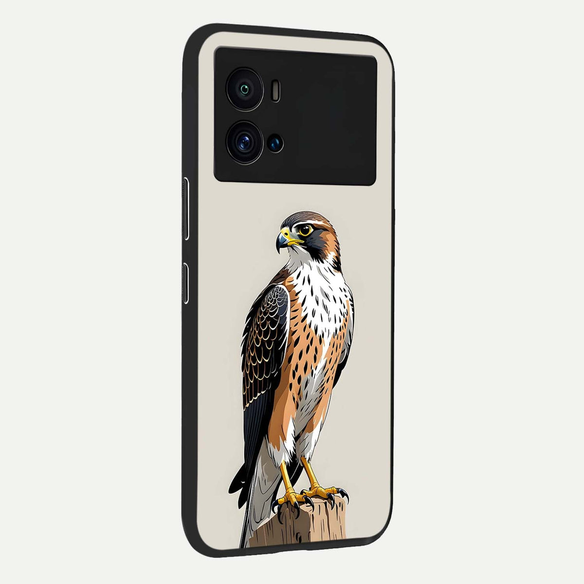 Clever Eagle back cover For iQOO 9 Pro slim fit glass case with vibrant aesthetic design