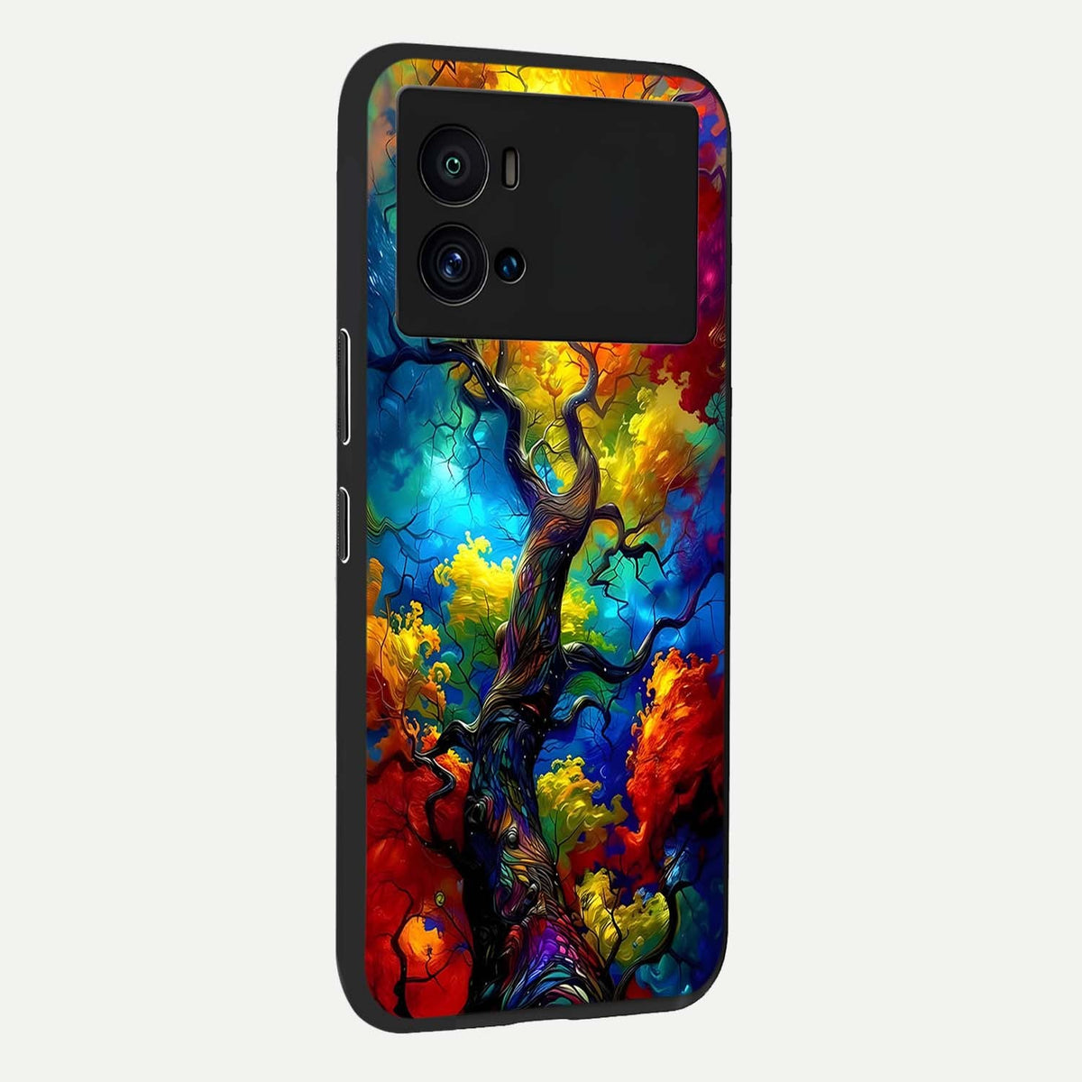Colorful Soda Bottles back cover For iQOO 9 Pro slim fit glass case with vibrant aesthetic design