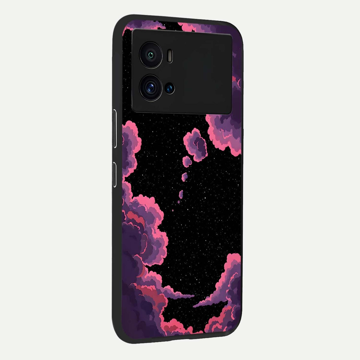 Cosmic Cloud Journey back cover For iQOO 9 Pro slim fit glass case with vibrant aesthetic design