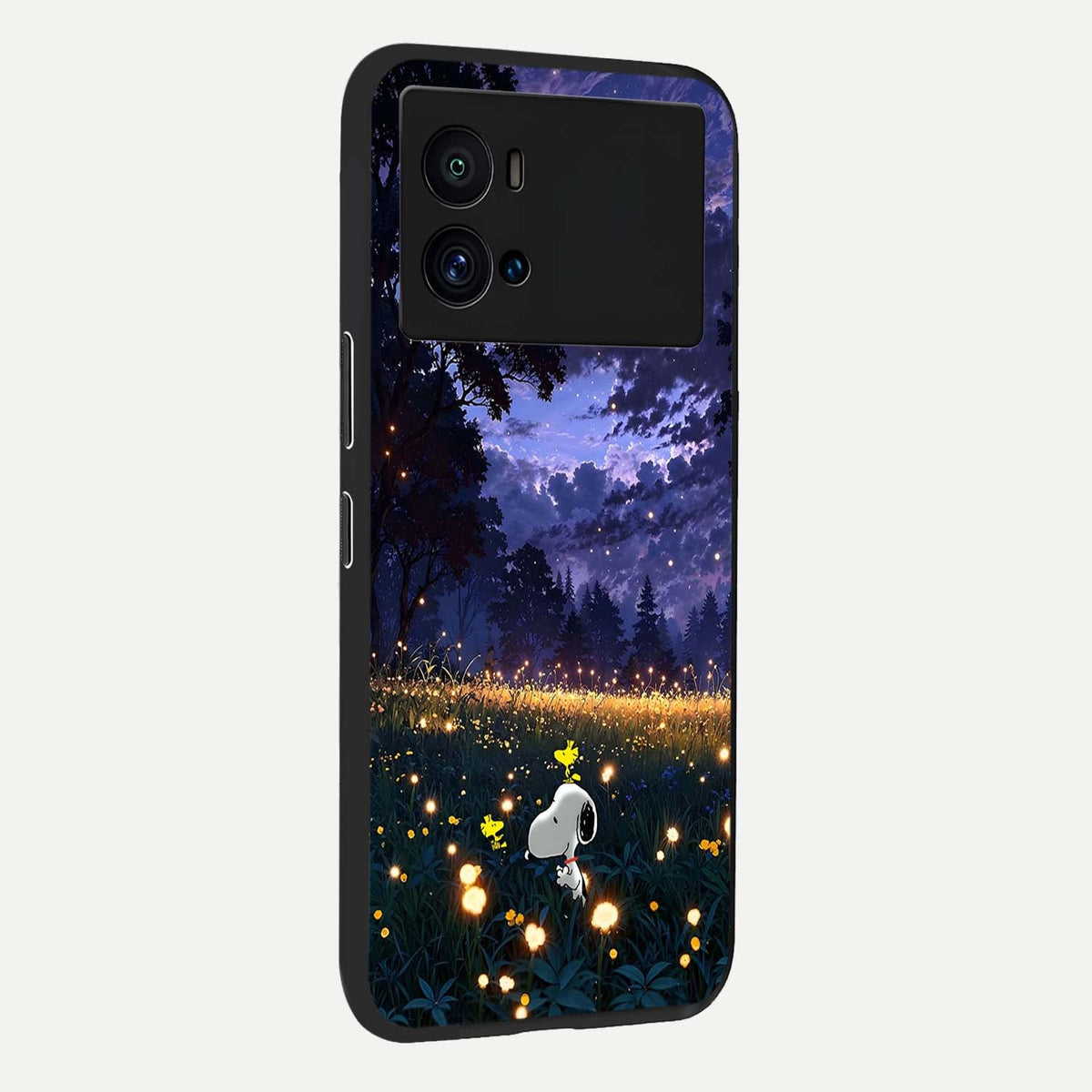 Firefly Meadow Magic back cover For iQOO 9 Pro slim fit glass case with vibrant aesthetic design