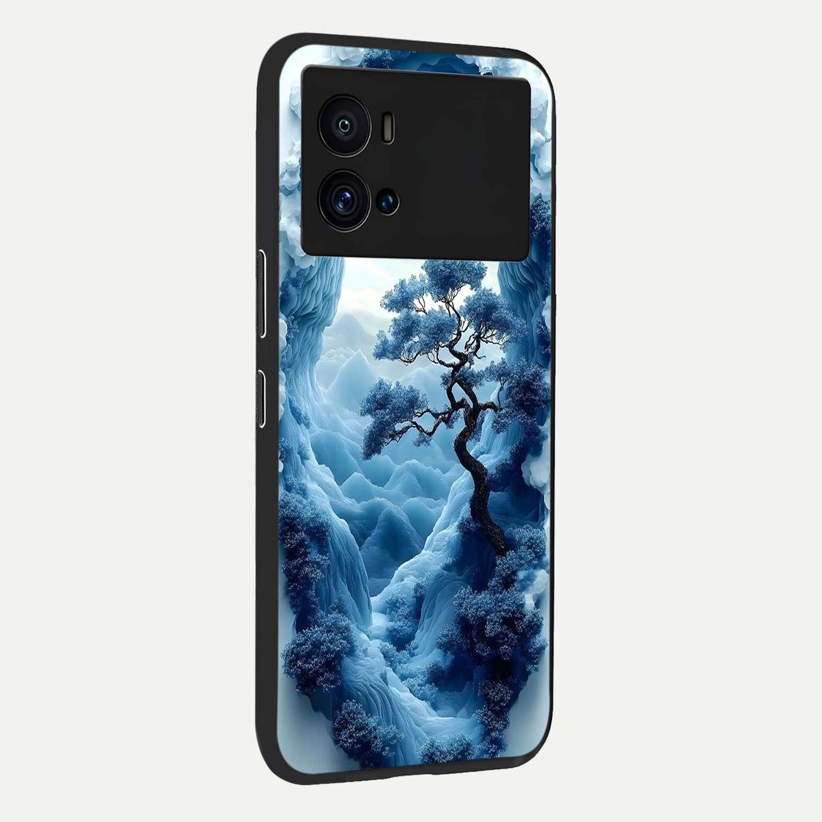 Frozen Serenity Gate back cover For iQOO 9 Pro slim fit glass case with vibrant aesthetic design