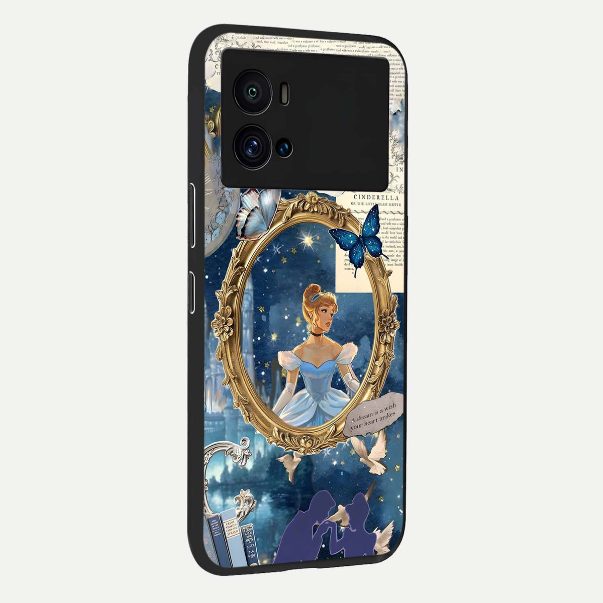 Midnight Queen back cover For iQOO 9 Pro slim fit glass case with vibrant aesthetic design