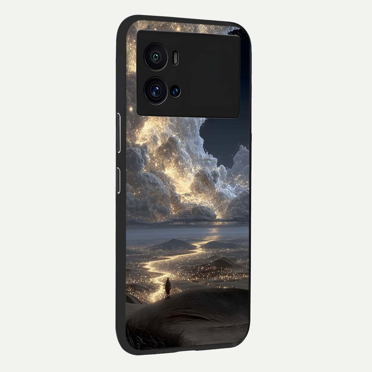Moonlight Spark Path back cover For iQOO 9 Pro slim fit glass case with vibrant aesthetic design