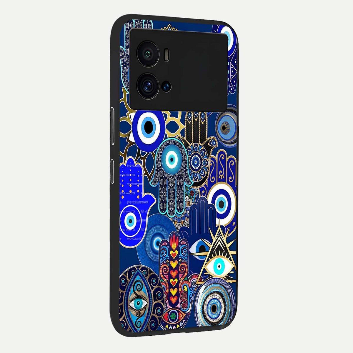 Mystic Palm Guard back cover For iQOO 9 Pro slim fit glass case with vibrant aesthetic design