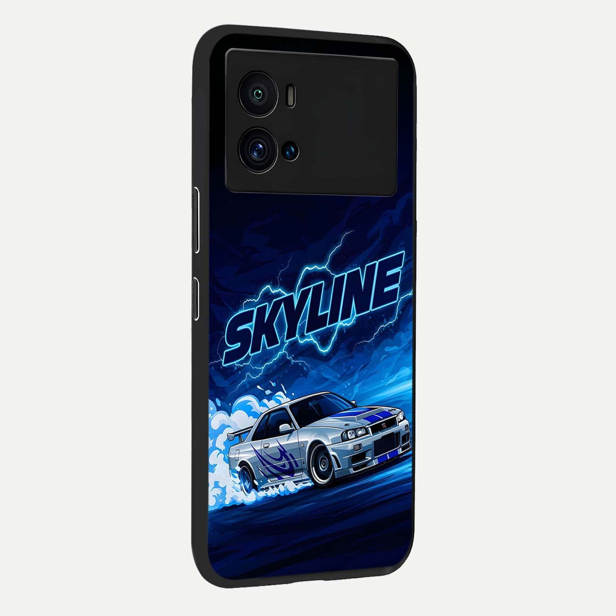 Neon Drift Beast back cover For iQOO 9 Pro slim fit glass case with vibrant aesthetic design