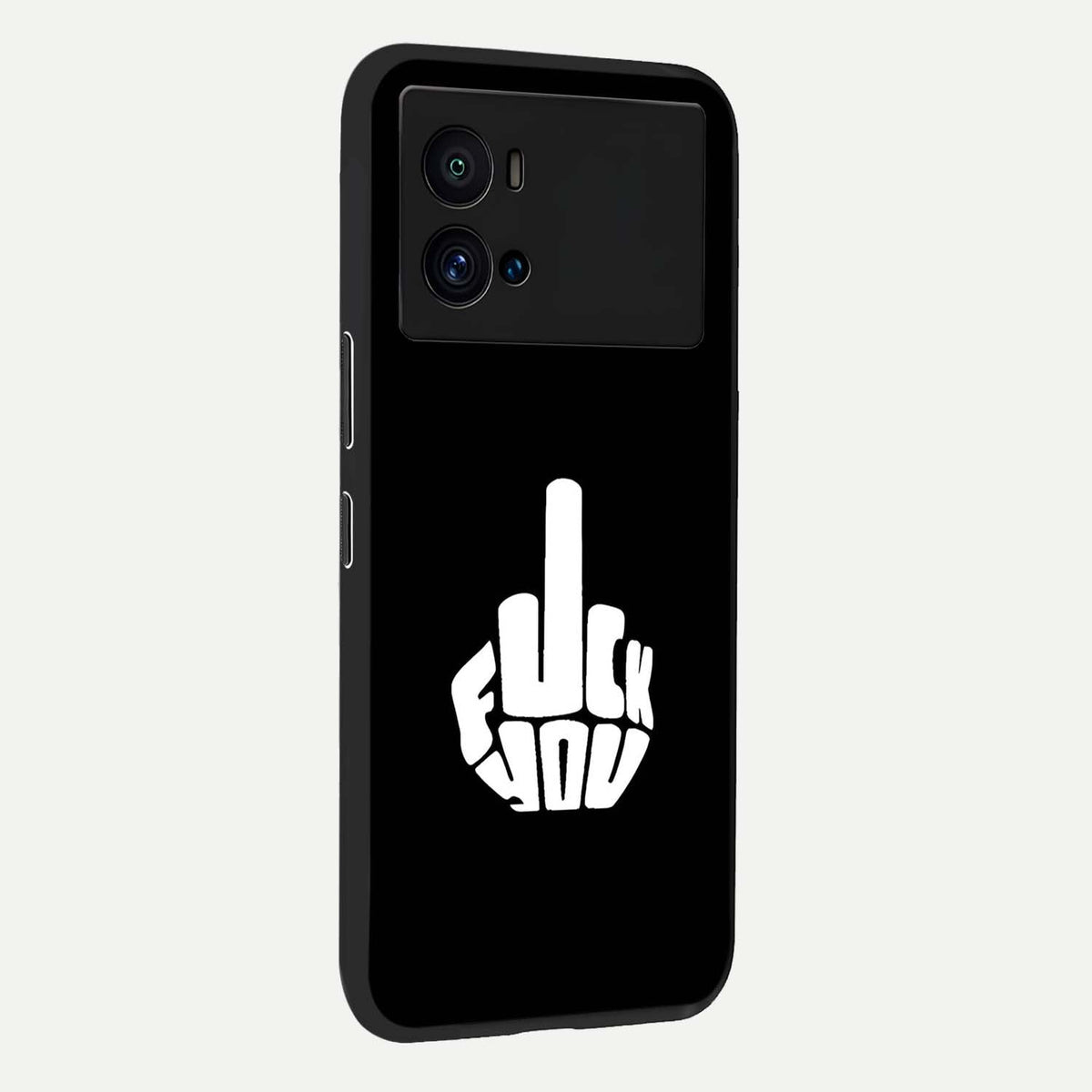 Rebel Mode On back cover For iQOO 9 Pro slim fit glass case with vibrant aesthetic design