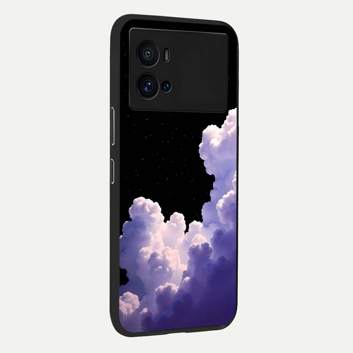 Starlit Night Whispers back cover For iQOO 9 Pro slim fit glass case with vibrant aesthetic design