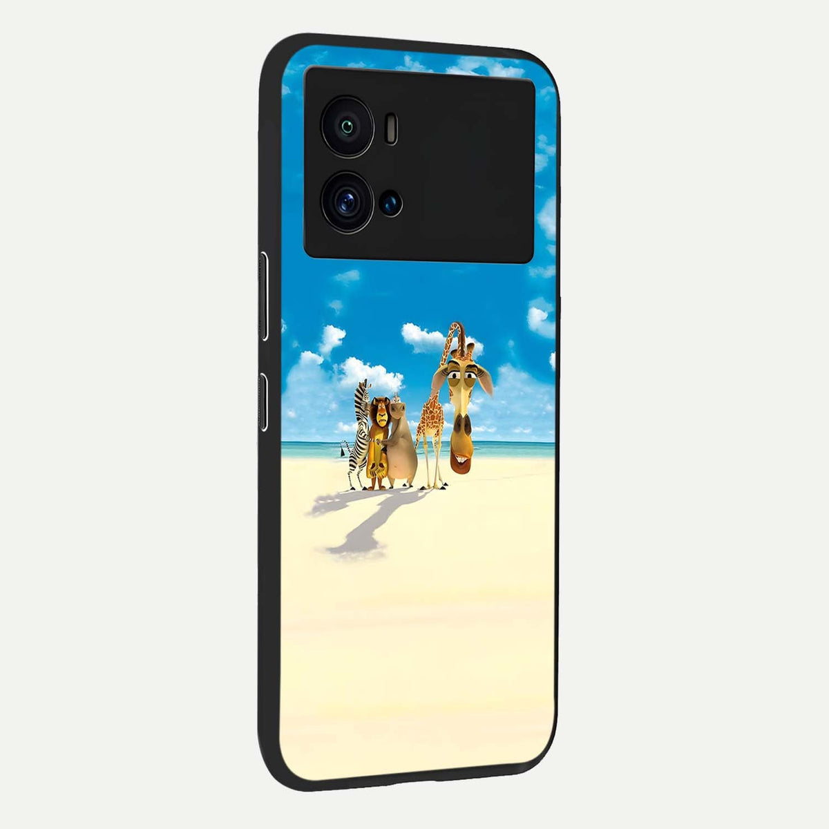Tropical Fun Squad back cover For iQOO 9 Pro slim fit glass case with vibrant aesthetic design