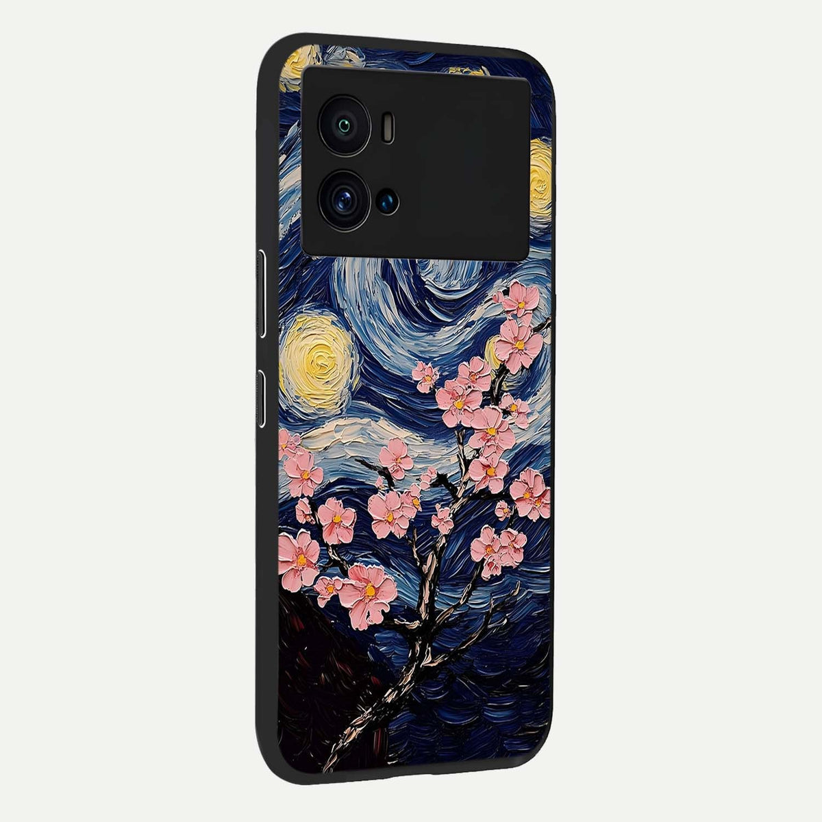 Van Gogh Scenery back cover For iQOO 9 Pro slim fit glass case with vibrant aesthetic design