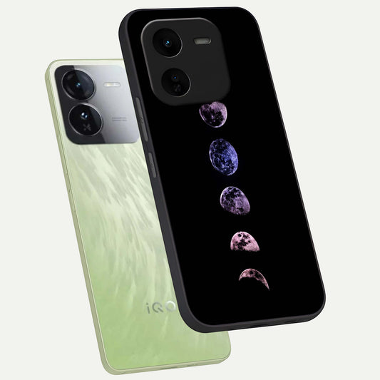 Crimson All Planets phone case For iQOO Z9x 5G showing premium glass back cover with detailed artwork