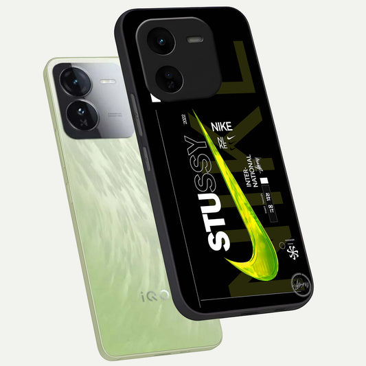 Neon Street Edition phone case For iQOO Z9x 5G showing premium glass back cover with detailed artwork