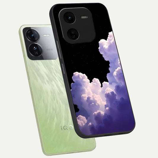 Starlit Night Whispers phone case For iQOO Z9x 5G showing premium glass back cover with detailed artwork