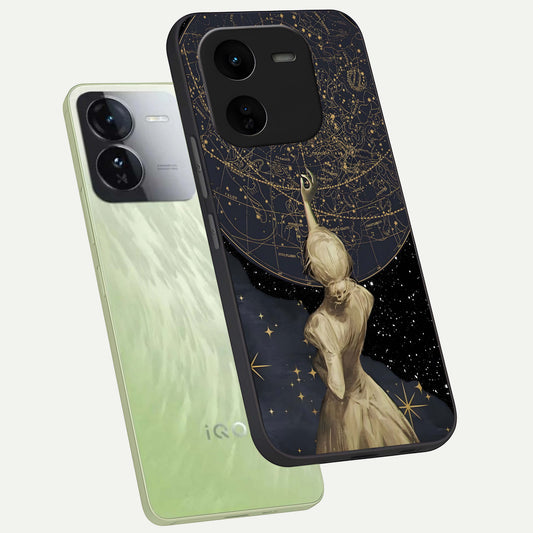 Taylor Swift Girl phone case For iQOO Z9x 5G showing premium glass back cover with detailed artwork