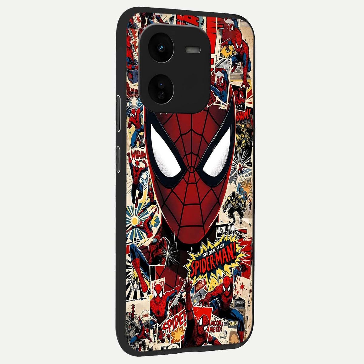 Aesthetic Wonder Spider back cover For iQOO Z9x 5G slim fit glass case with vibrant aesthetic design