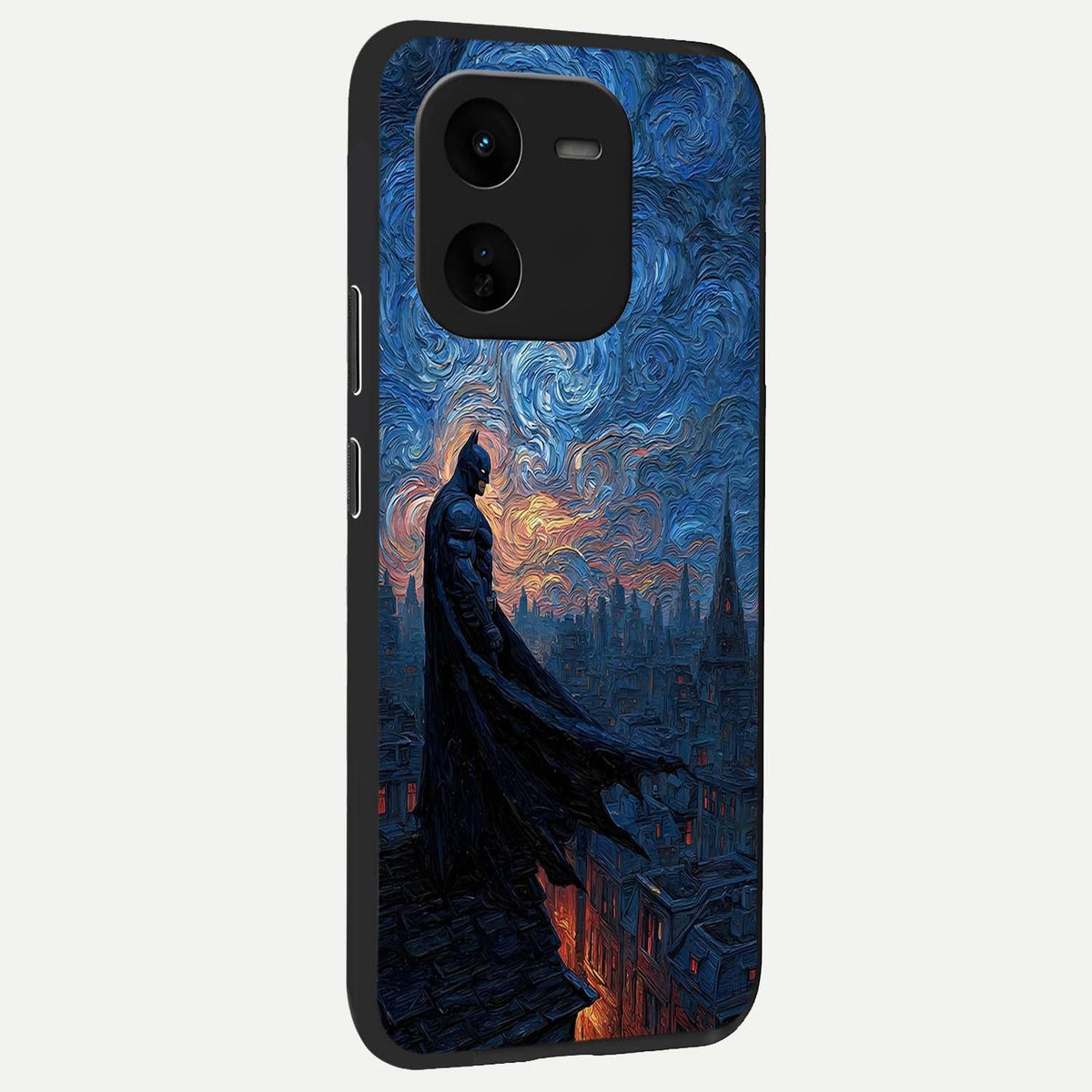 Dark Knight Dusk back cover For iQOO Z9x 5G slim fit glass case with vibrant aesthetic design