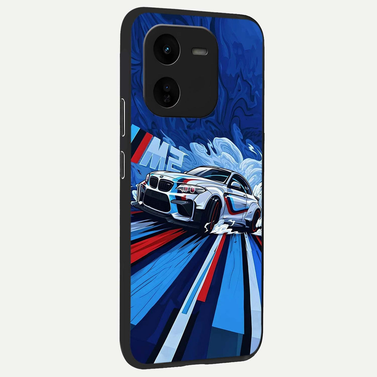 Drift Power Rush back cover For iQOO Z9x 5G slim fit glass case with vibrant aesthetic design