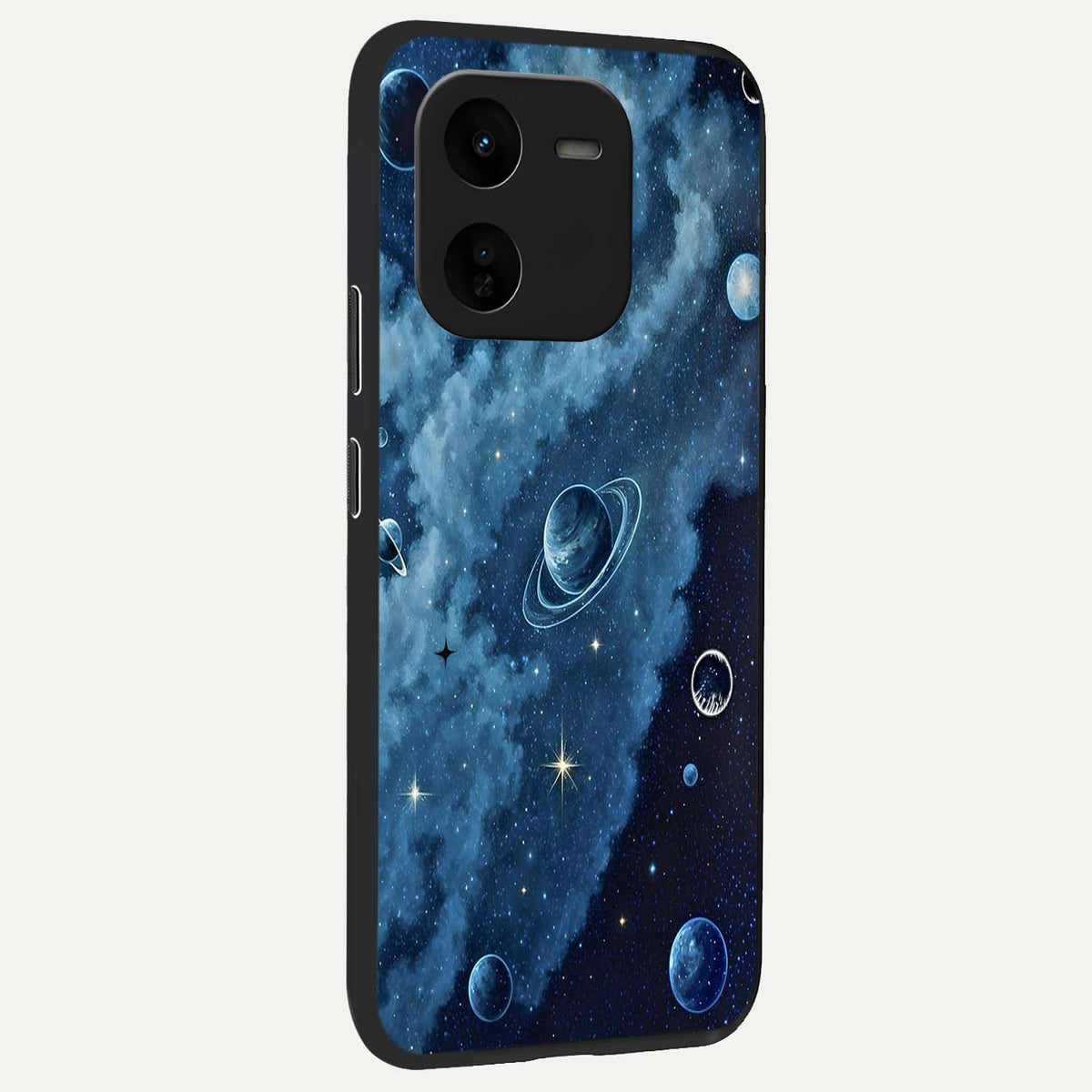 Galaxy Dream Space back cover For iQOO Z9x 5G slim fit glass case with vibrant aesthetic design