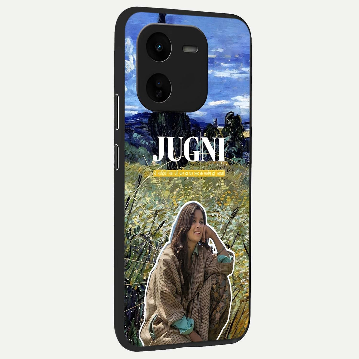 Jugni Soul Vibes back cover For iQOO Z9x 5G slim fit glass case with vibrant aesthetic design