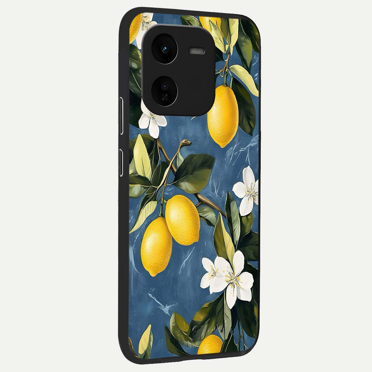 Lemon Dream Garden back cover For iQOO Z9x 5G slim fit glass case with vibrant aesthetic design