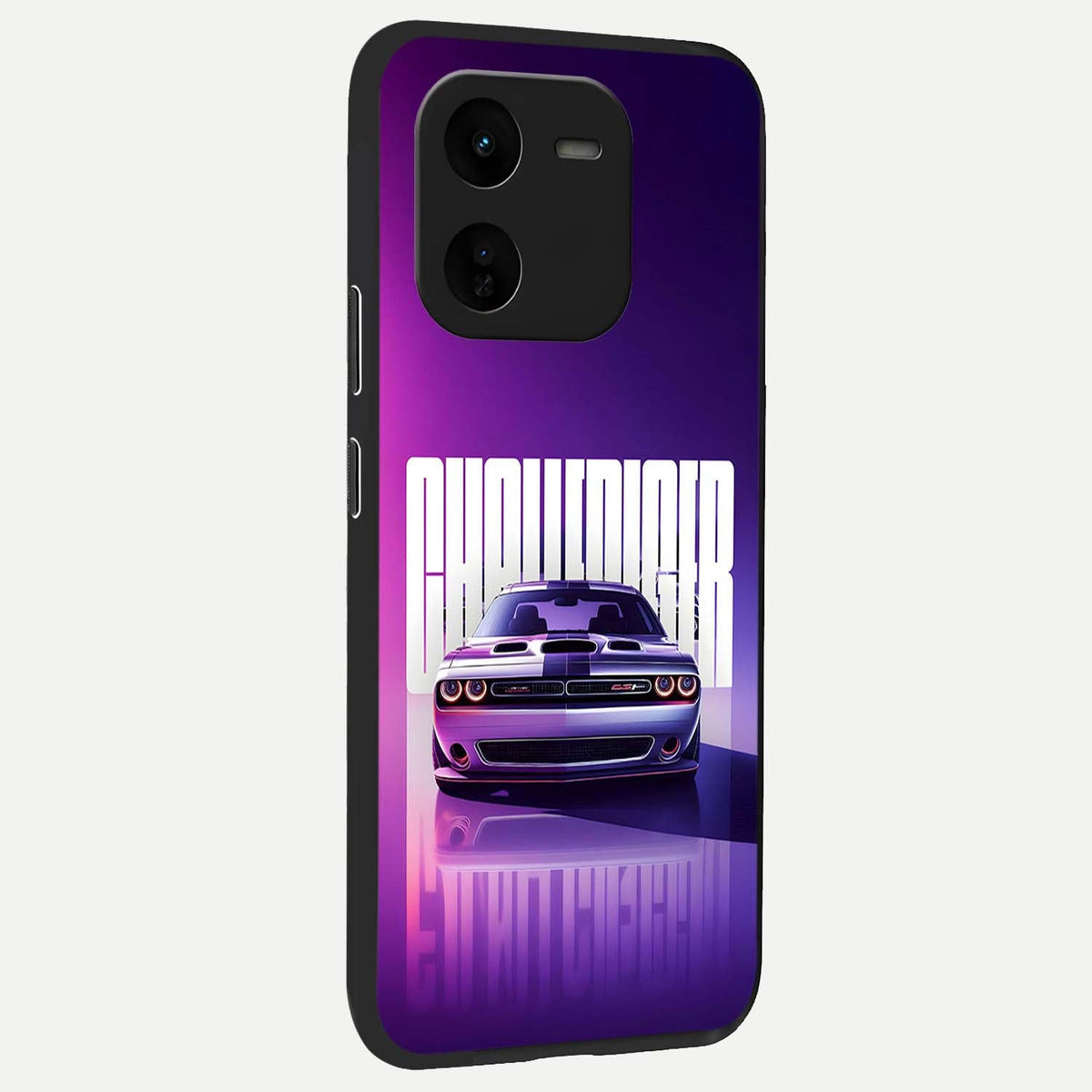 Midnight Muscle Ride back cover For iQOO Z9x 5G slim fit glass case with vibrant aesthetic design