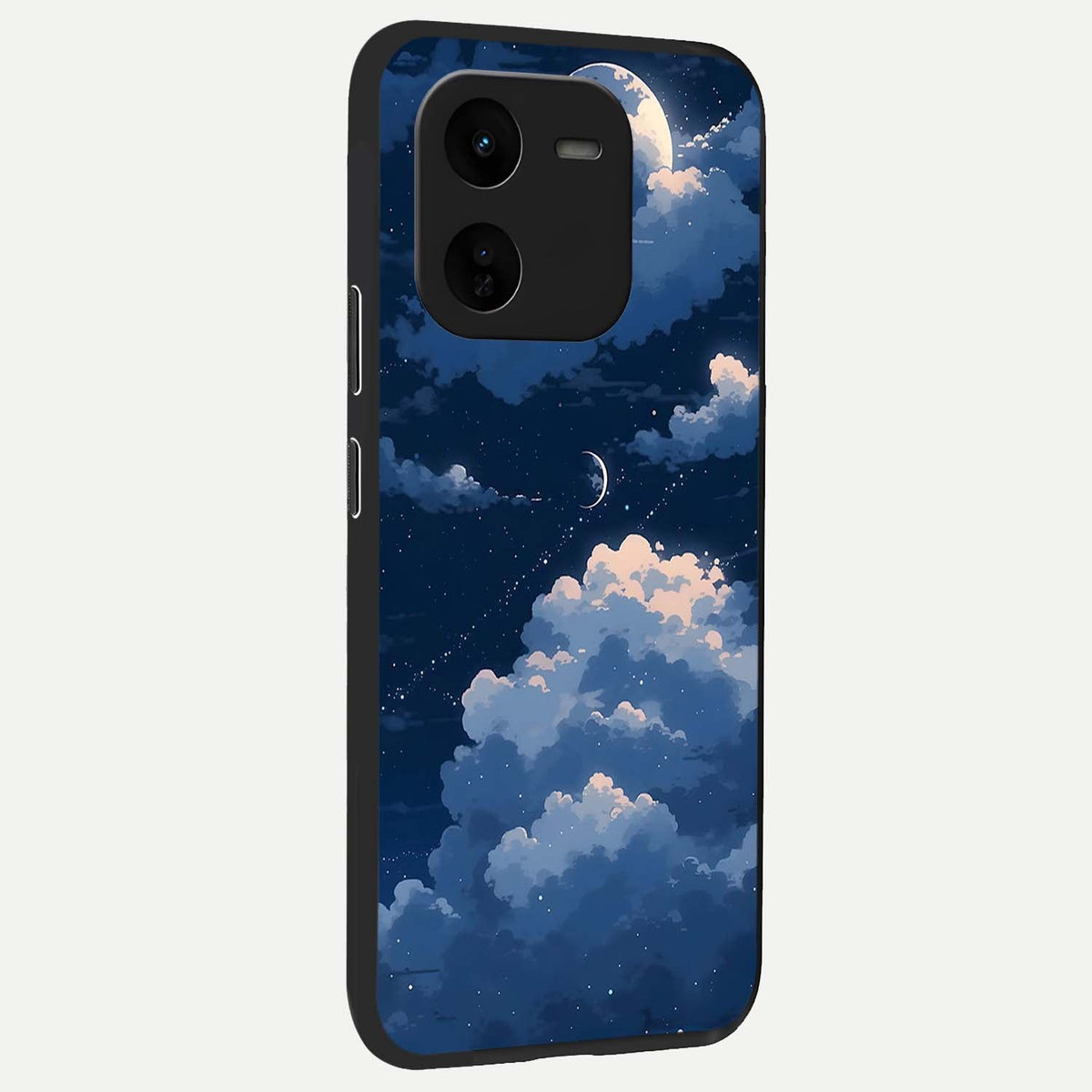 Moon Dream Haze back cover For iQOO Z9x 5G slim fit glass case with vibrant aesthetic design