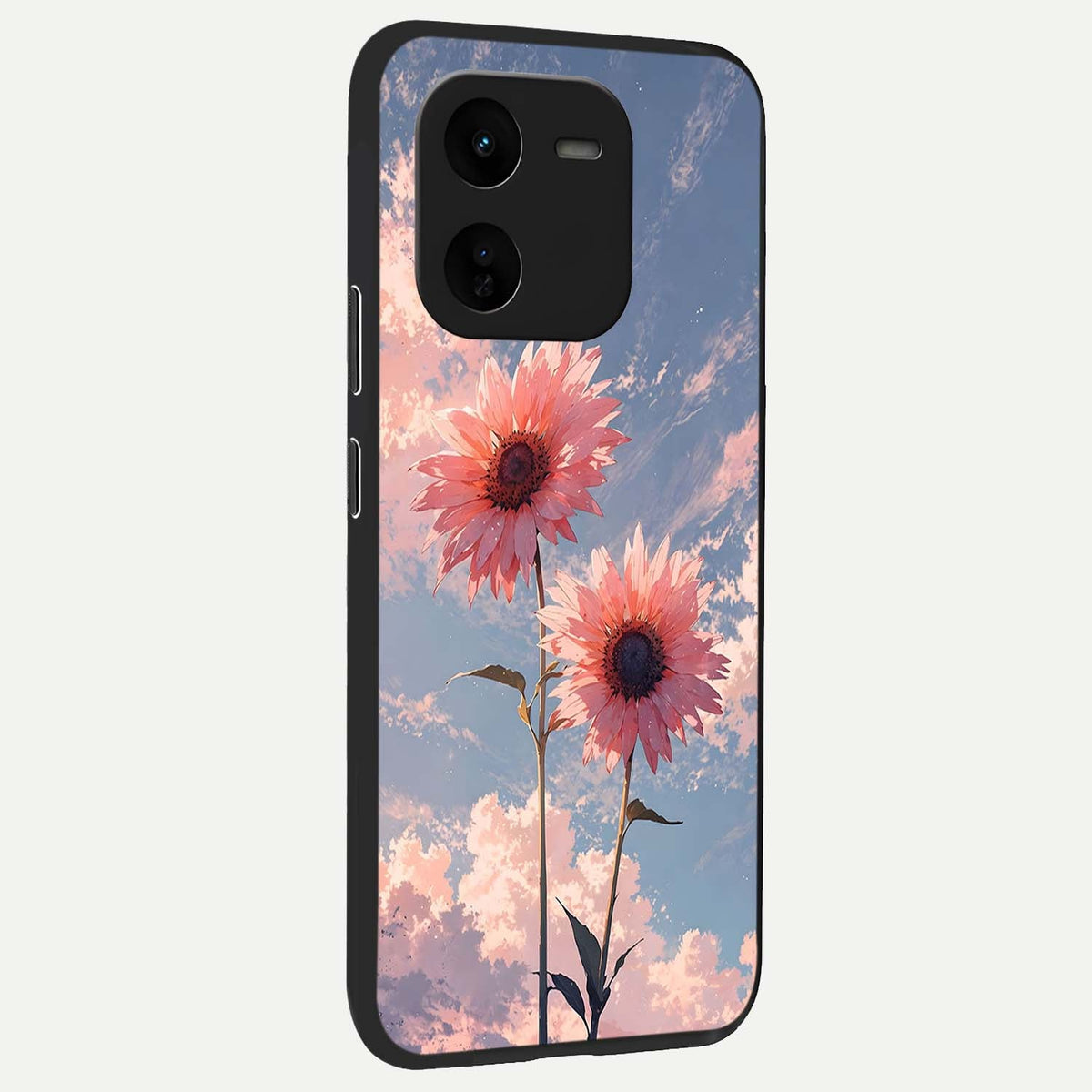 Sun Moon Balance back cover For iQOO Z9x 5G slim fit glass case with vibrant aesthetic design
