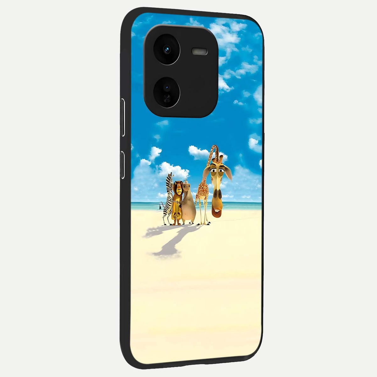 Tropical Fun Squad back cover For iQOO Z9x 5G slim fit glass case with vibrant aesthetic design