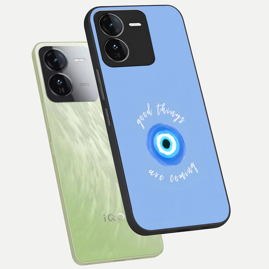 Bright Future Ahead phone case For iQOO Z9 showing premium glass back cover with detailed artwork