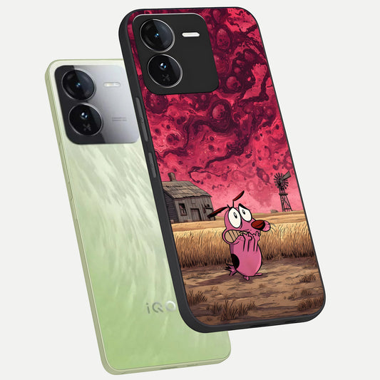 Courage Under Sky phone case For iQOO Z9 showing premium glass back cover with detailed artwork