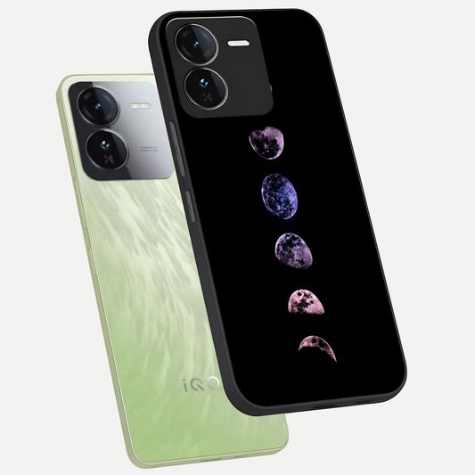 Crimson All Planets phone case For iQOO Z9 showing premium glass back cover with detailed artwork