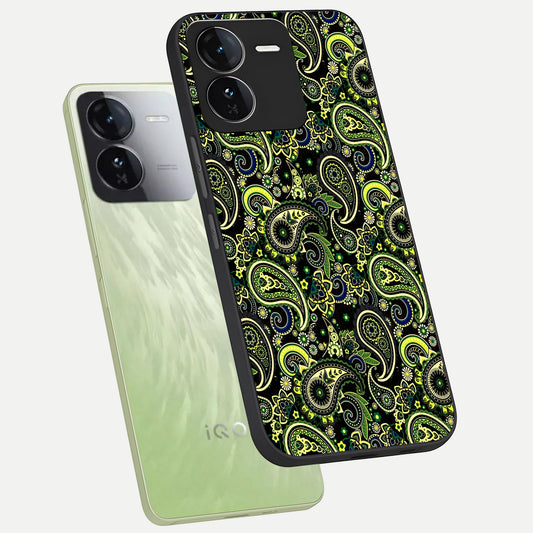Green Lemon phone case For iQOO Z9 showing premium glass back cover with detailed artwork