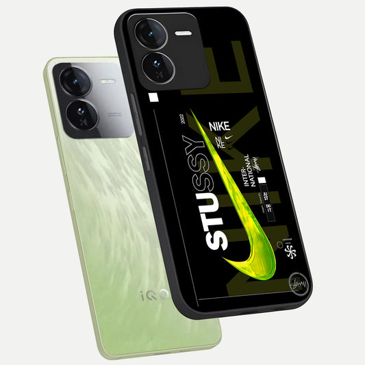Neon Street Edition phone case For iQOO Z9 showing premium glass back cover with detailed artwork