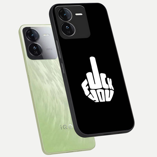 Rebel Mode On phone case For iQOO Z9 showing premium glass back cover with detailed artwork