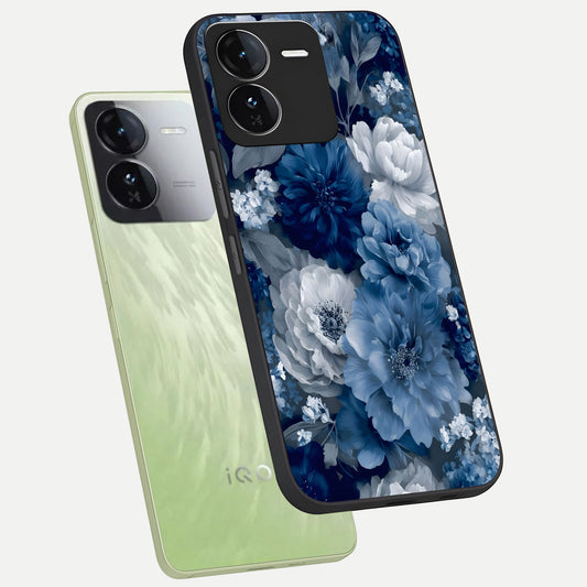 Royal Bloom Garden phone case For iQOO Z9 showing premium glass back cover with detailed artwork