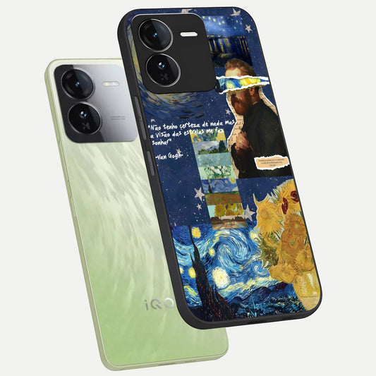 Starry Dream Vision phone case For iQOO Z9 showing premium glass back cover with detailed artwork