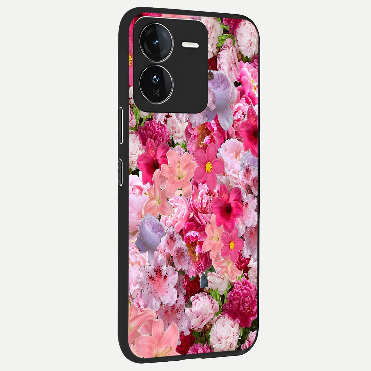 Bloom Crush Fantasy back cover For iQOO Z9 slim fit glass case with vibrant aesthetic design