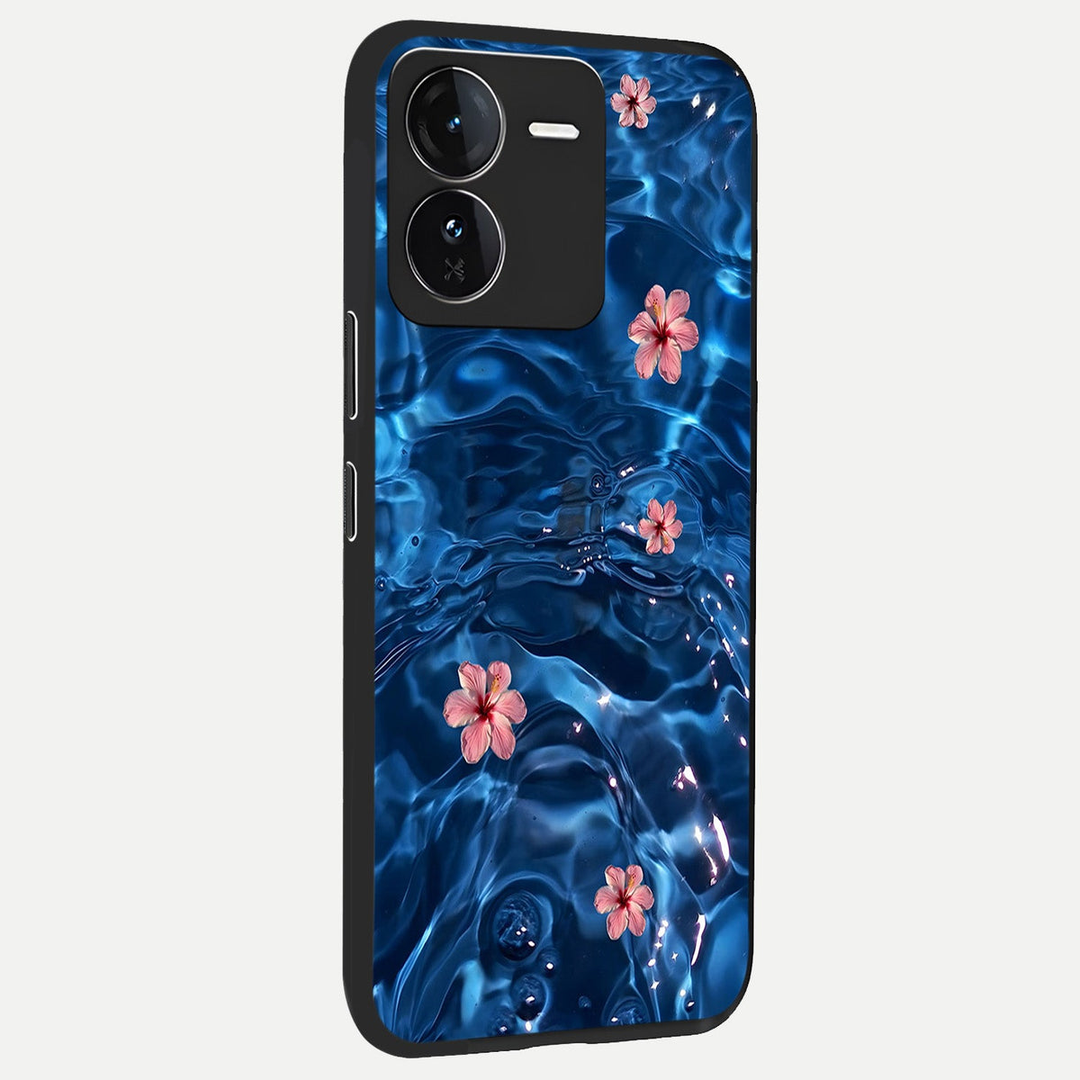 Bloom Thread Art back cover For iQOO Z9 slim fit glass case with vibrant aesthetic design