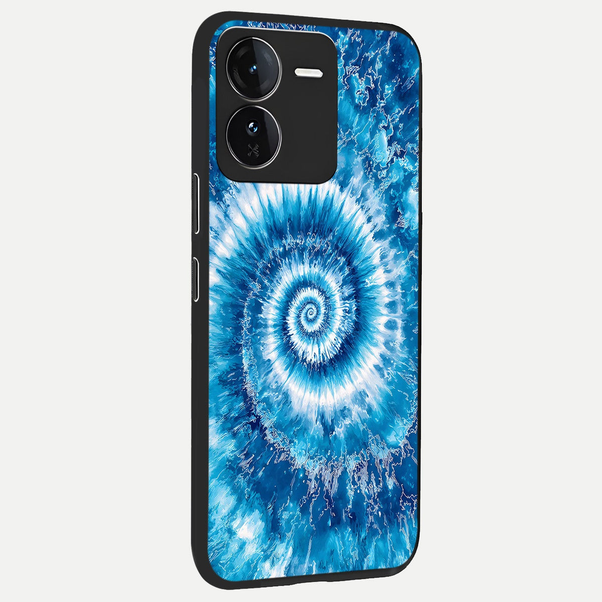 Blue Galaxy Wave back cover For iQOO Z9 slim fit glass case with vibrant aesthetic design