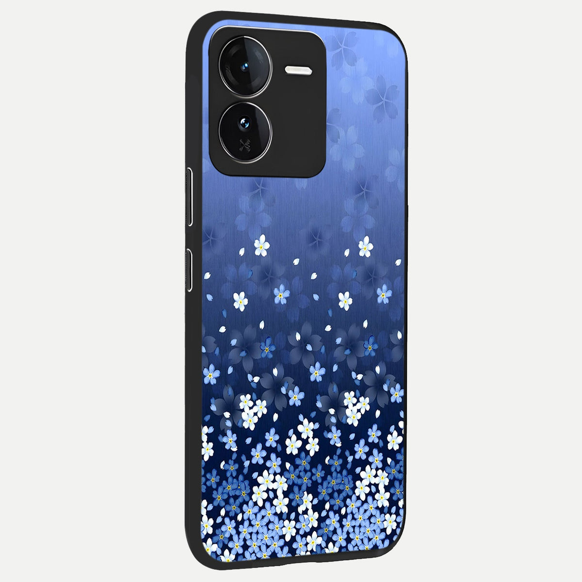 Blue Starry back cover For iQOO Z9 slim fit glass case with vibrant aesthetic design