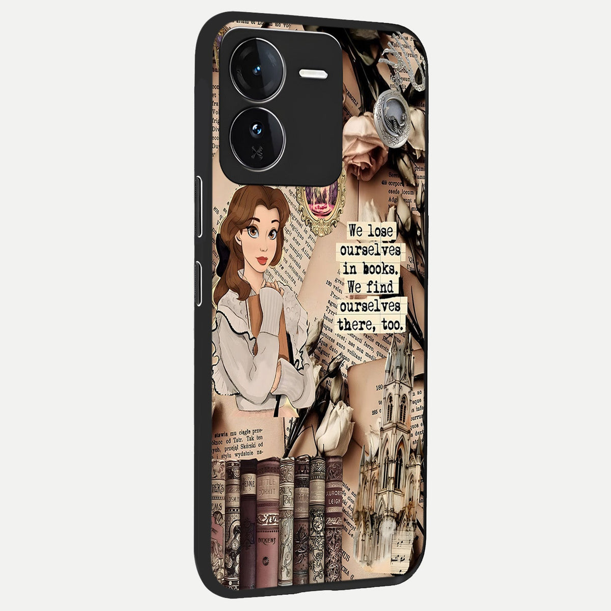 Bookish Dream World back cover For iQOO Z9 slim fit glass case with vibrant aesthetic design