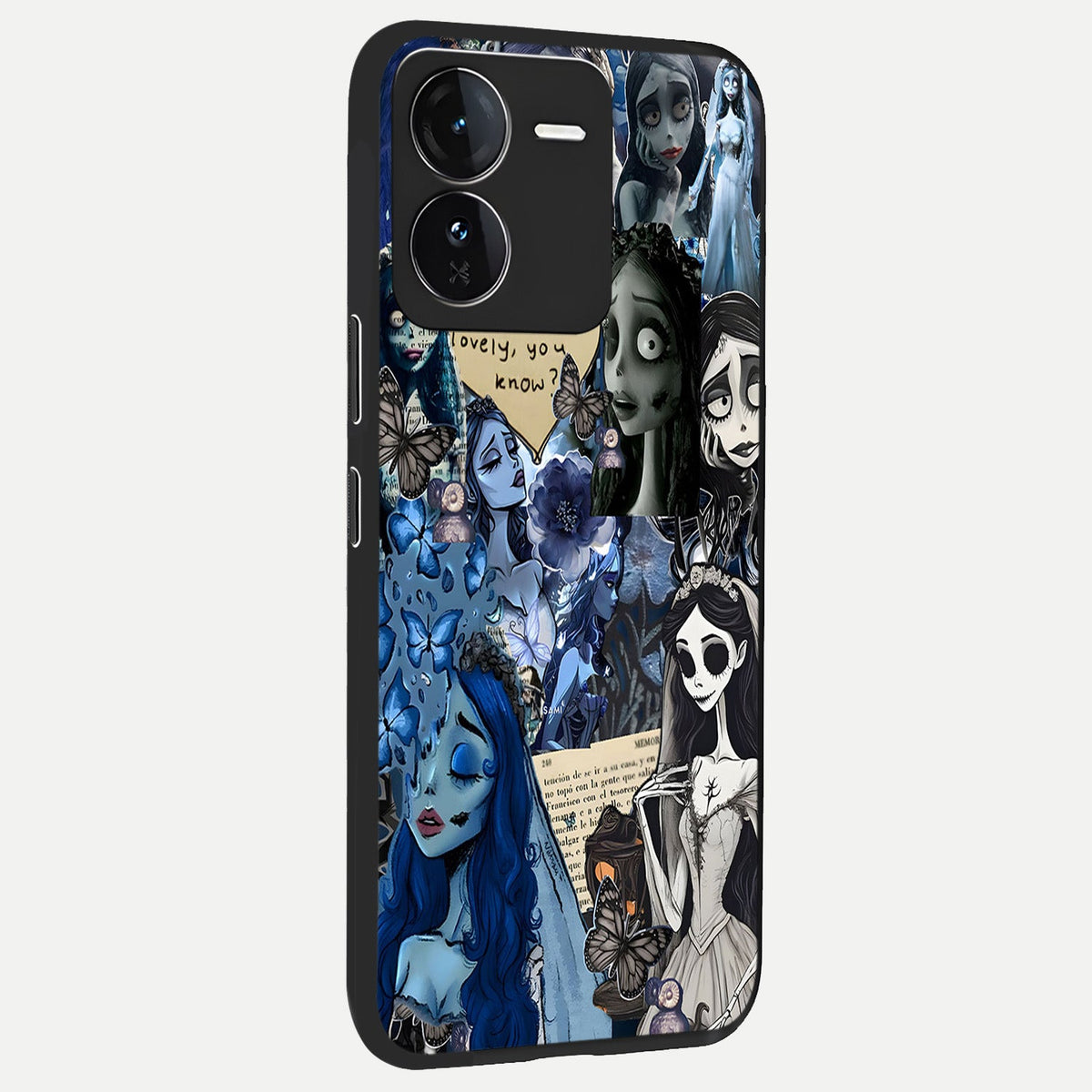 Corpse Bride Posters back cover For iQOO Z9 slim fit glass case with vibrant aesthetic design