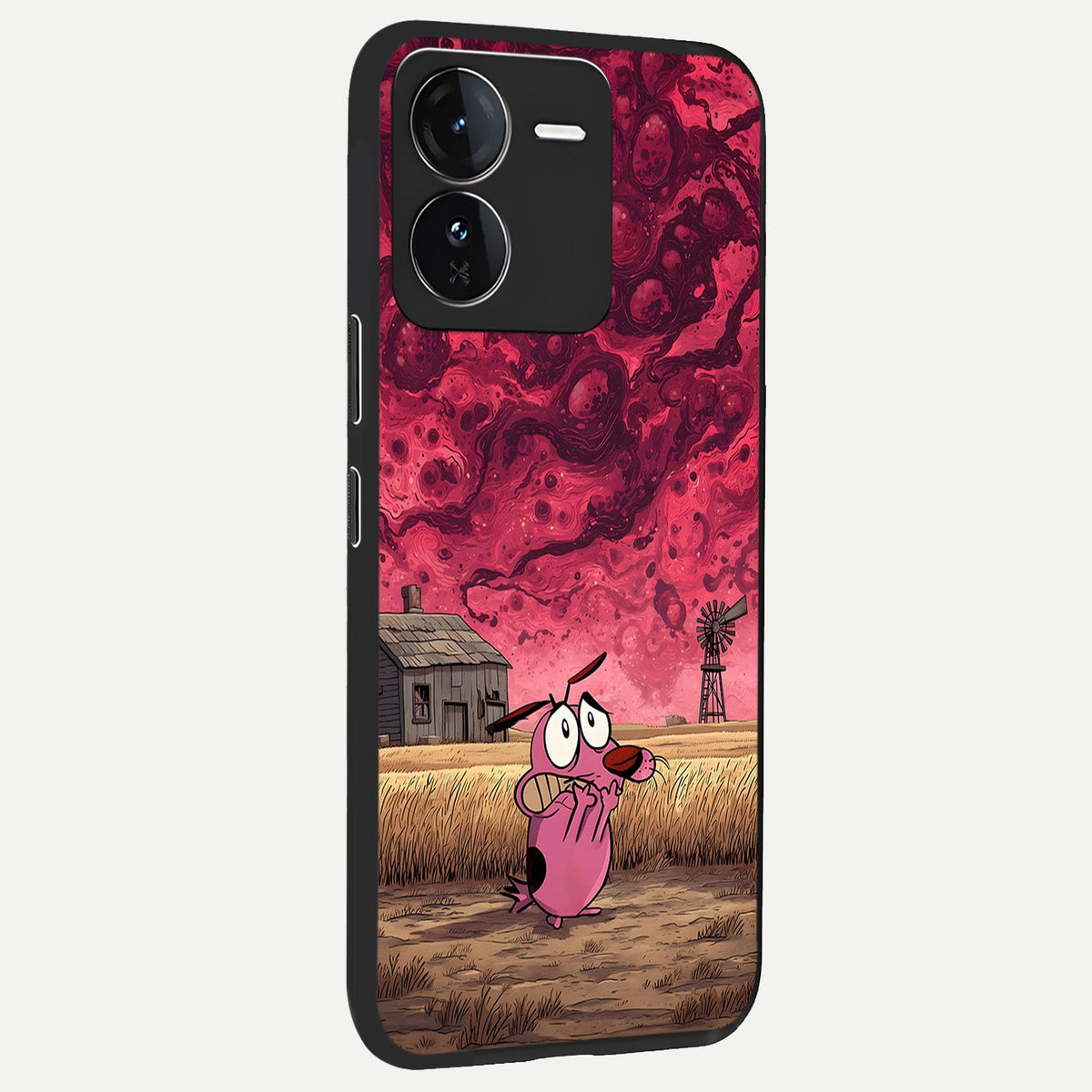 Courage Under Sky back cover For iQOO Z9 slim fit glass case with vibrant aesthetic design