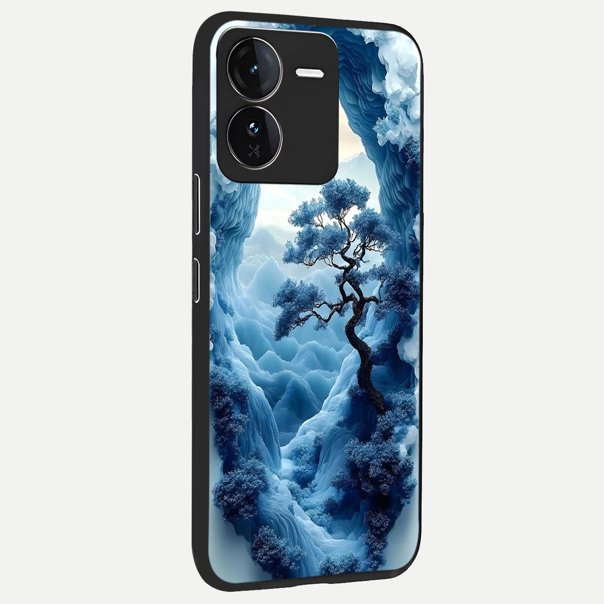 Frozen Serenity Gate back cover For iQOO Z9 slim fit glass case with vibrant aesthetic design