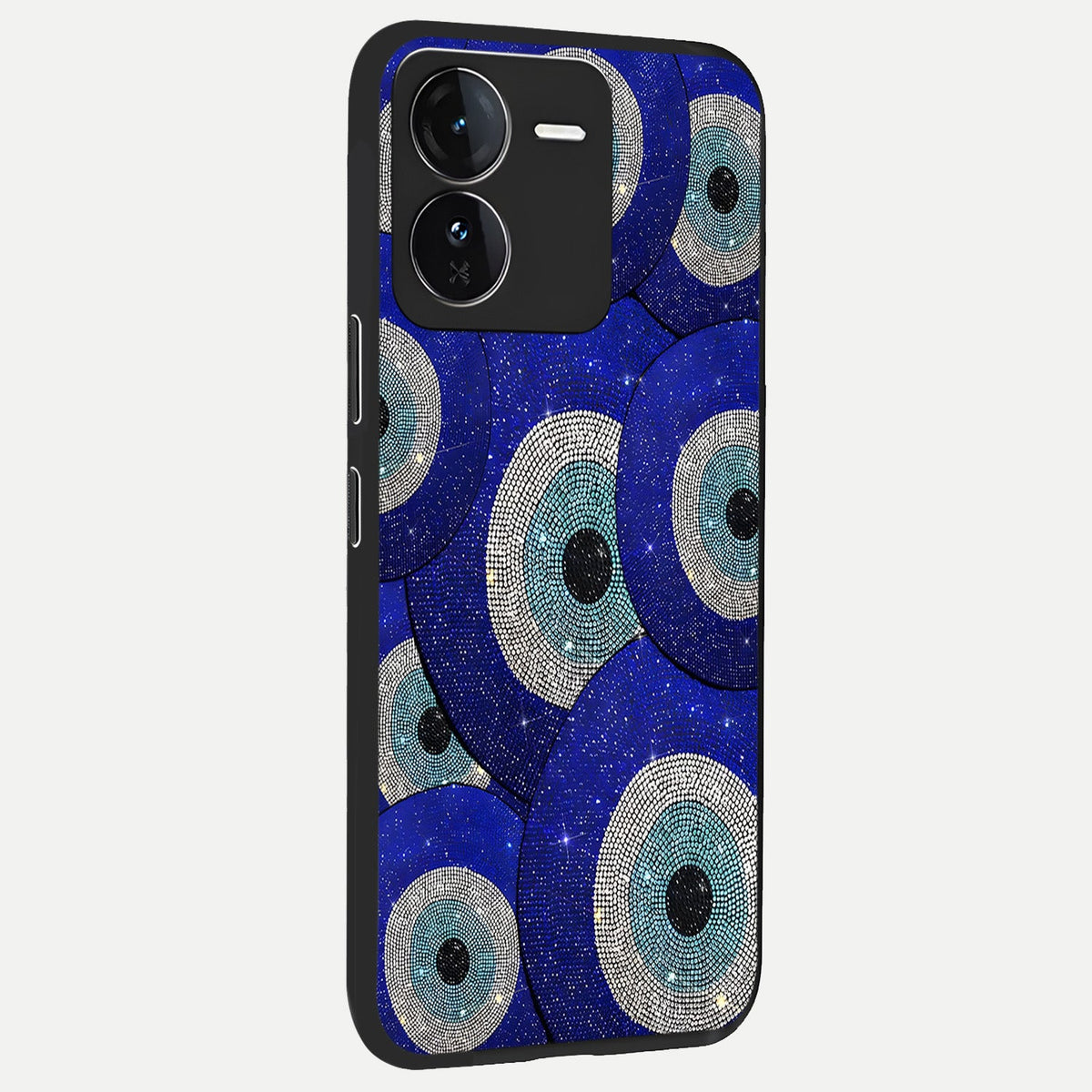 Galaxy Eye Flow back cover For iQOO Z9 slim fit glass case with vibrant aesthetic design