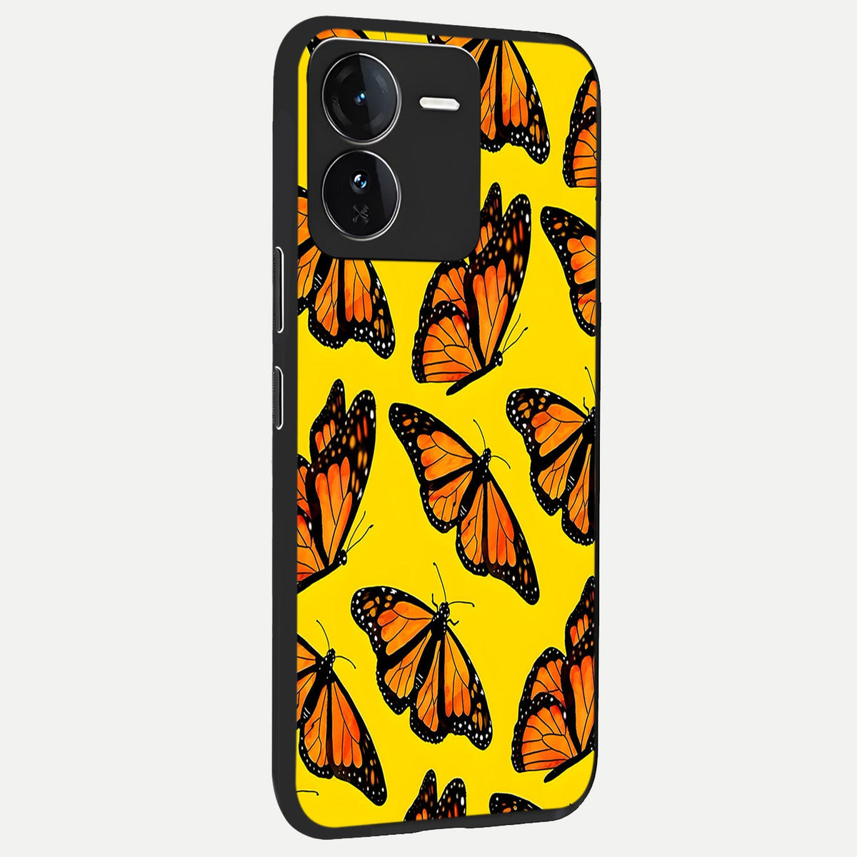 Golden Wing Flight back cover For iQOO Z9 slim fit glass case with vibrant aesthetic design