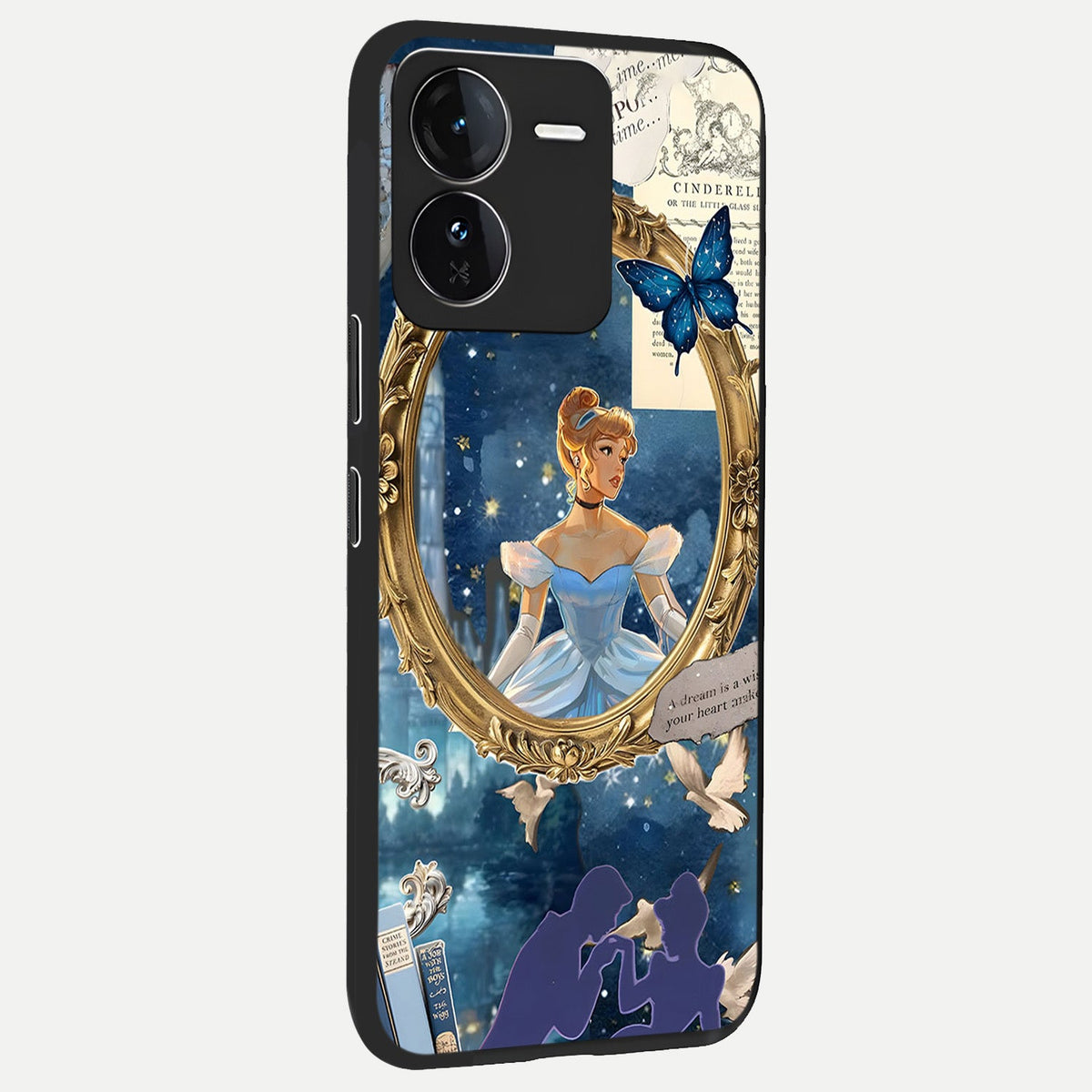 Midnight Queen back cover For iQOO Z9 slim fit glass case with vibrant aesthetic design