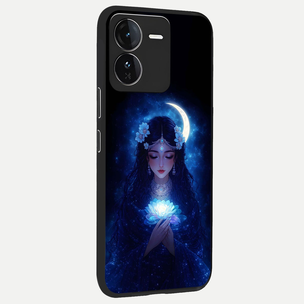Mystic Moon Queen back cover For iQOO Z9 slim fit glass case with vibrant aesthetic design