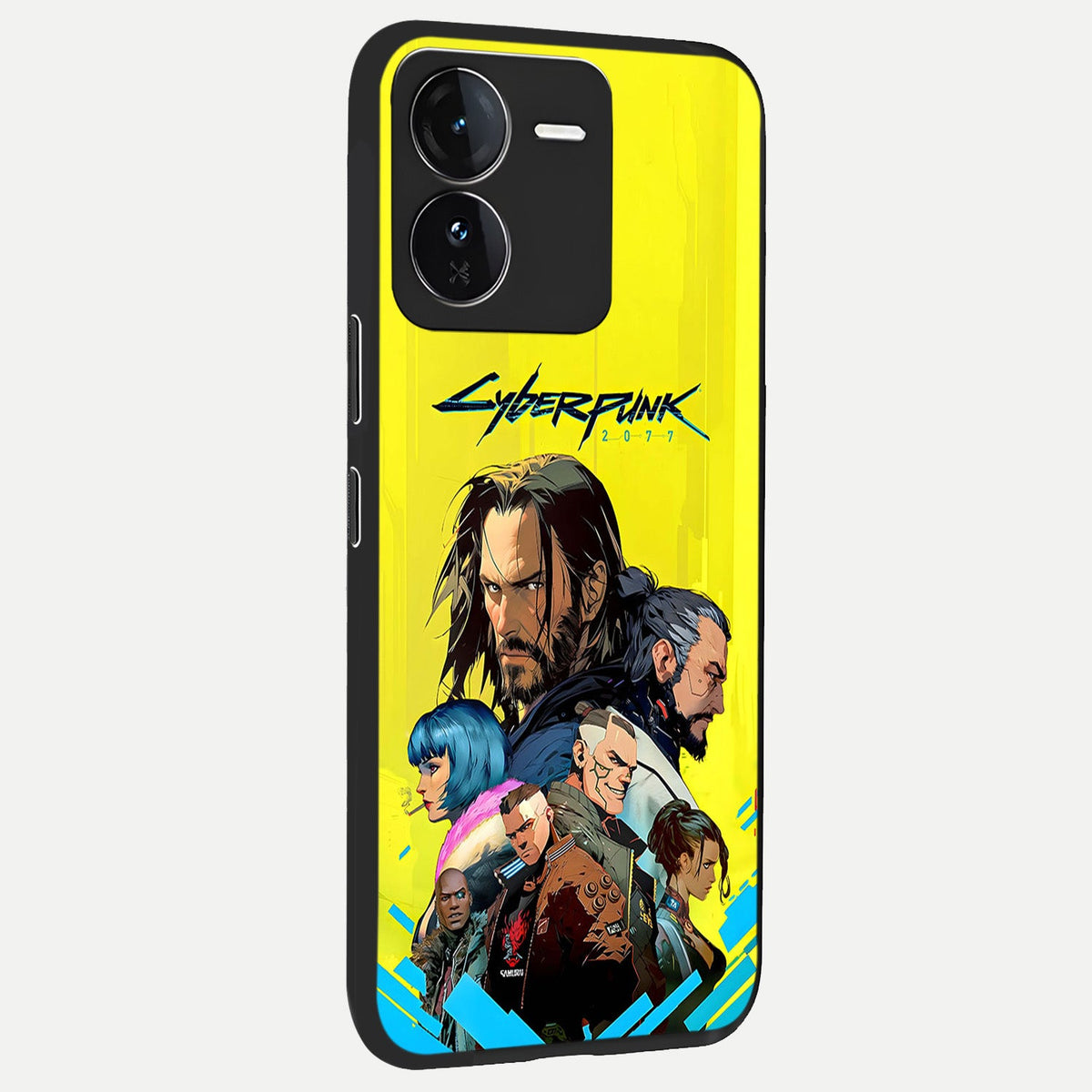 Neon Rebel Genesis back cover For iQOO Z9 slim fit glass case with vibrant aesthetic design