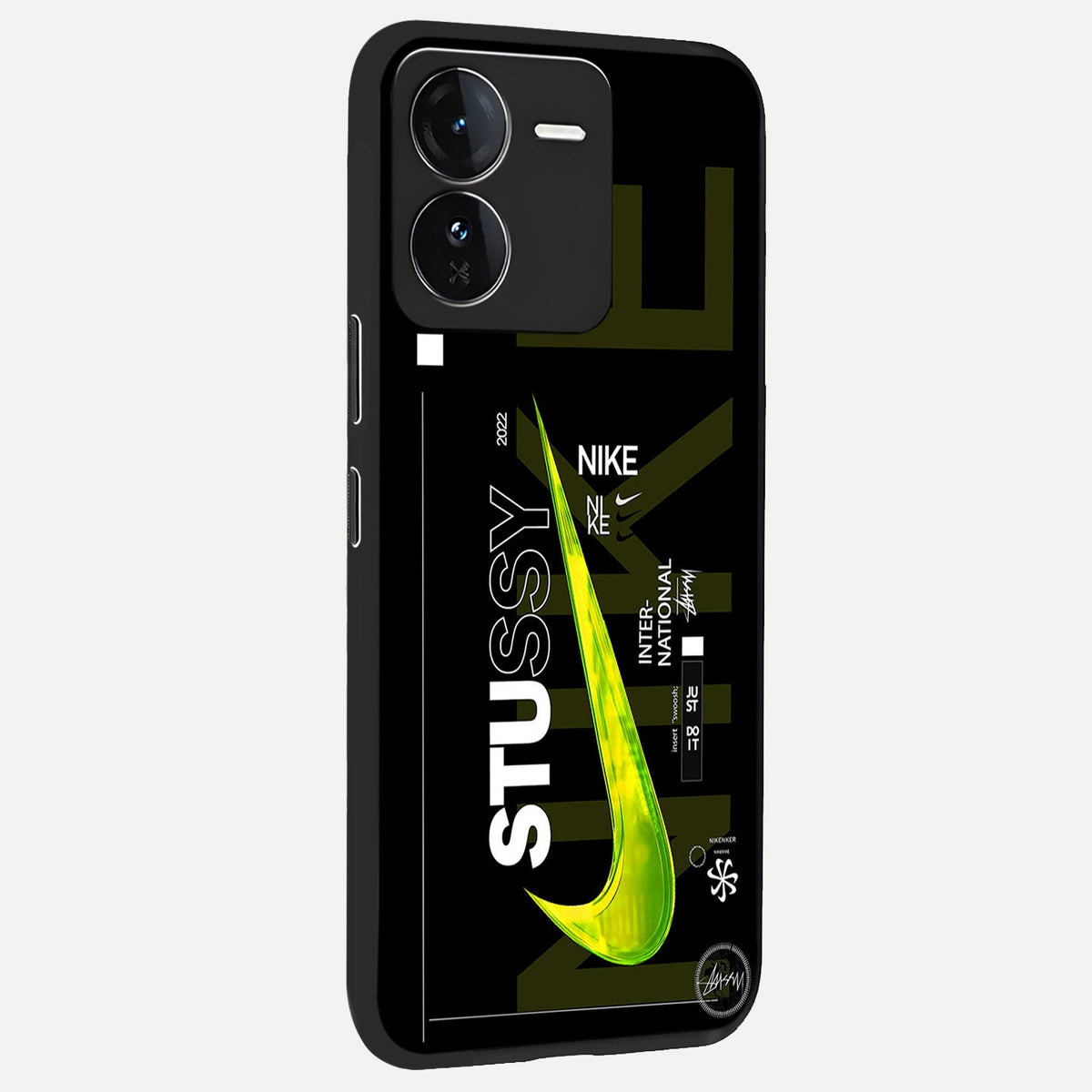 Neon Street Edition back cover For iQOO Z9 slim fit glass case with vibrant aesthetic design