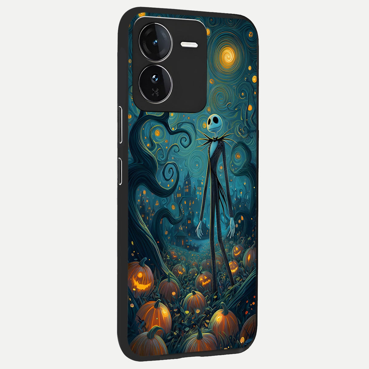 Pumpkin Moonlight Tale back cover For iQOO Z9 slim fit glass case with vibrant aesthetic design
